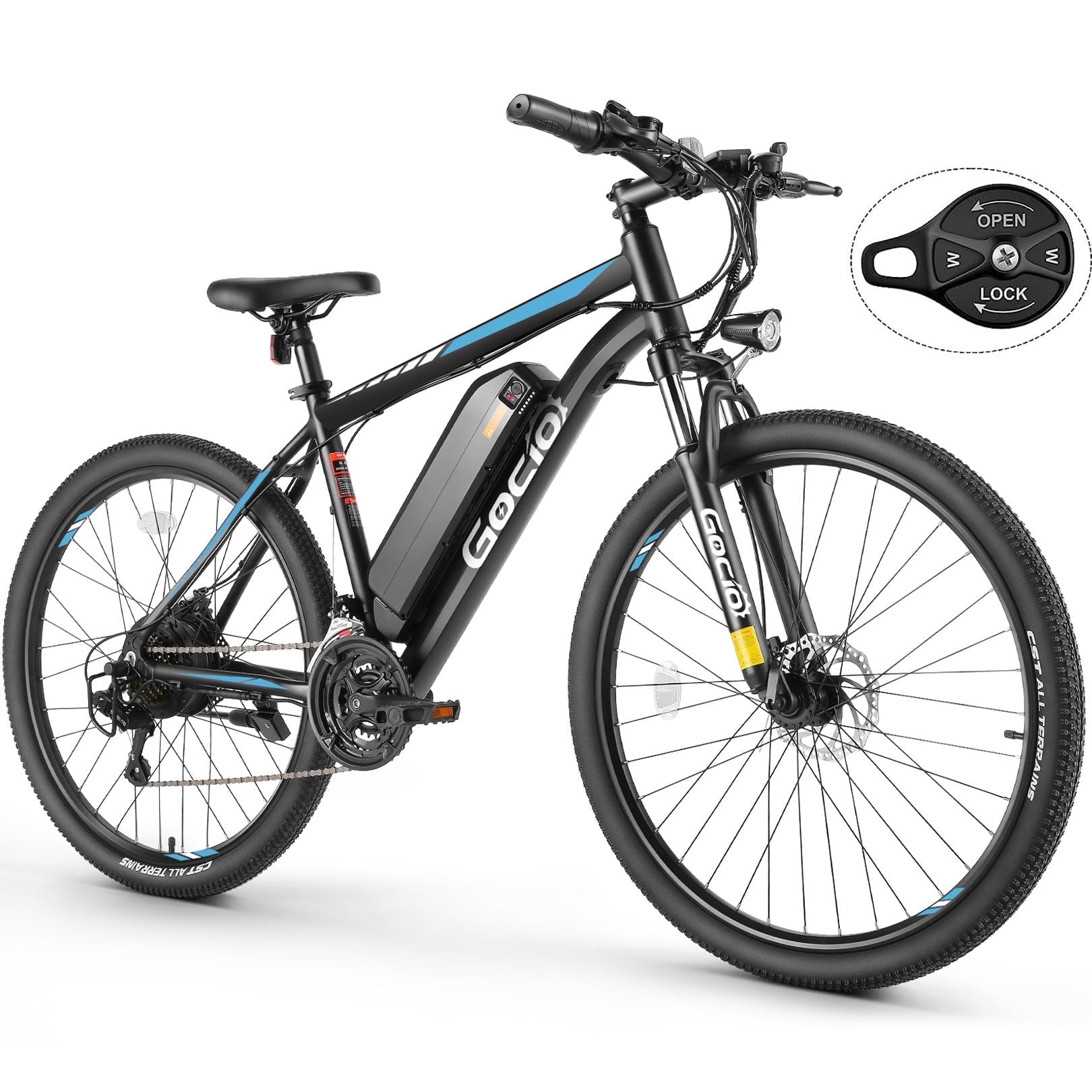 Gocio 26 Electric Bike, 350W Electric Bike for Adults 19.8MPH Electric Mountain Bike, LCD, Lockable Suspension Fork, 374.4Wh 36V Battery UL2849 Certified, 21-Speed E-Bikes Adult Electric Bicycle