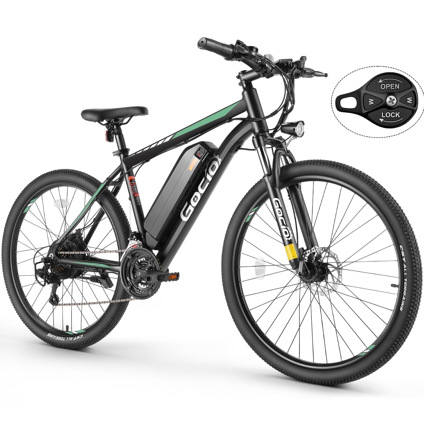 Gocio 26 Electric Bike, 350W Electric Bike for Adults 19.8MPH Electric Mountain Bike, LCD, Lockable Suspension Fork, 374.4Wh 36V Battery UL2849 Certified, 21-Speed E-Bikes Adult Electric Bicycle
