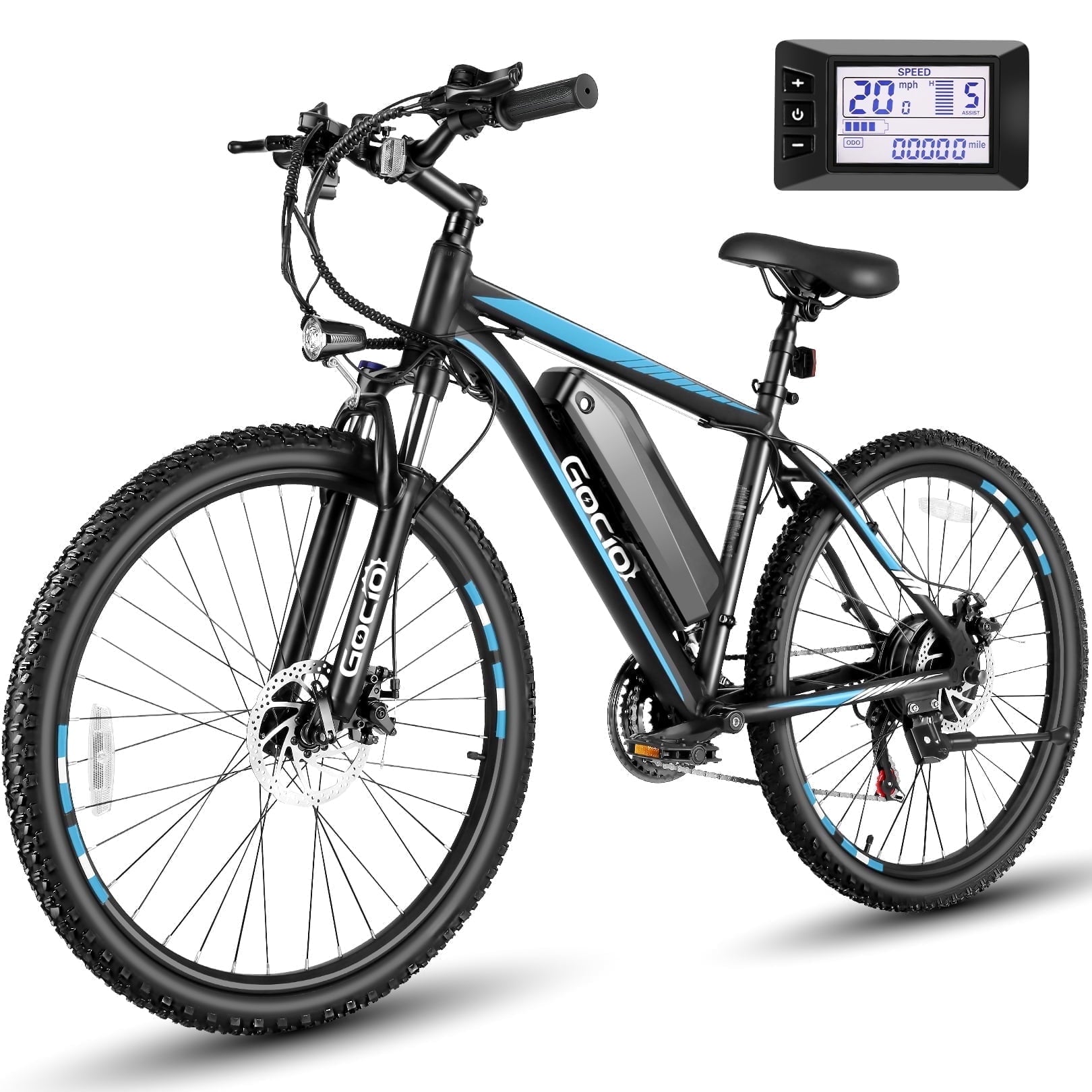 Gocio UL2849 Certified 26 Electric Bike for Adults, 750W Peak Motor, 48V 7.8Ah Battery, 20MPH Max Speed, Off-Road Mountain E-bike