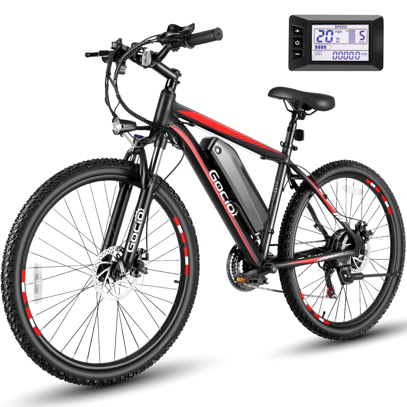 Gocio UL2849 Certified 26 Electric Bike for Adults, 750W Peak Motor, 48V 7.8Ah Battery, 20MPH Max Speed, Off-Road Mountain E-bike