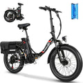 Gocio 20 Folding Electric Bike for Adults, 750W Peak Motor Fat Tire Commuter Ebike, 48V 10.4Ah Battery, 7 Speed, UL2849