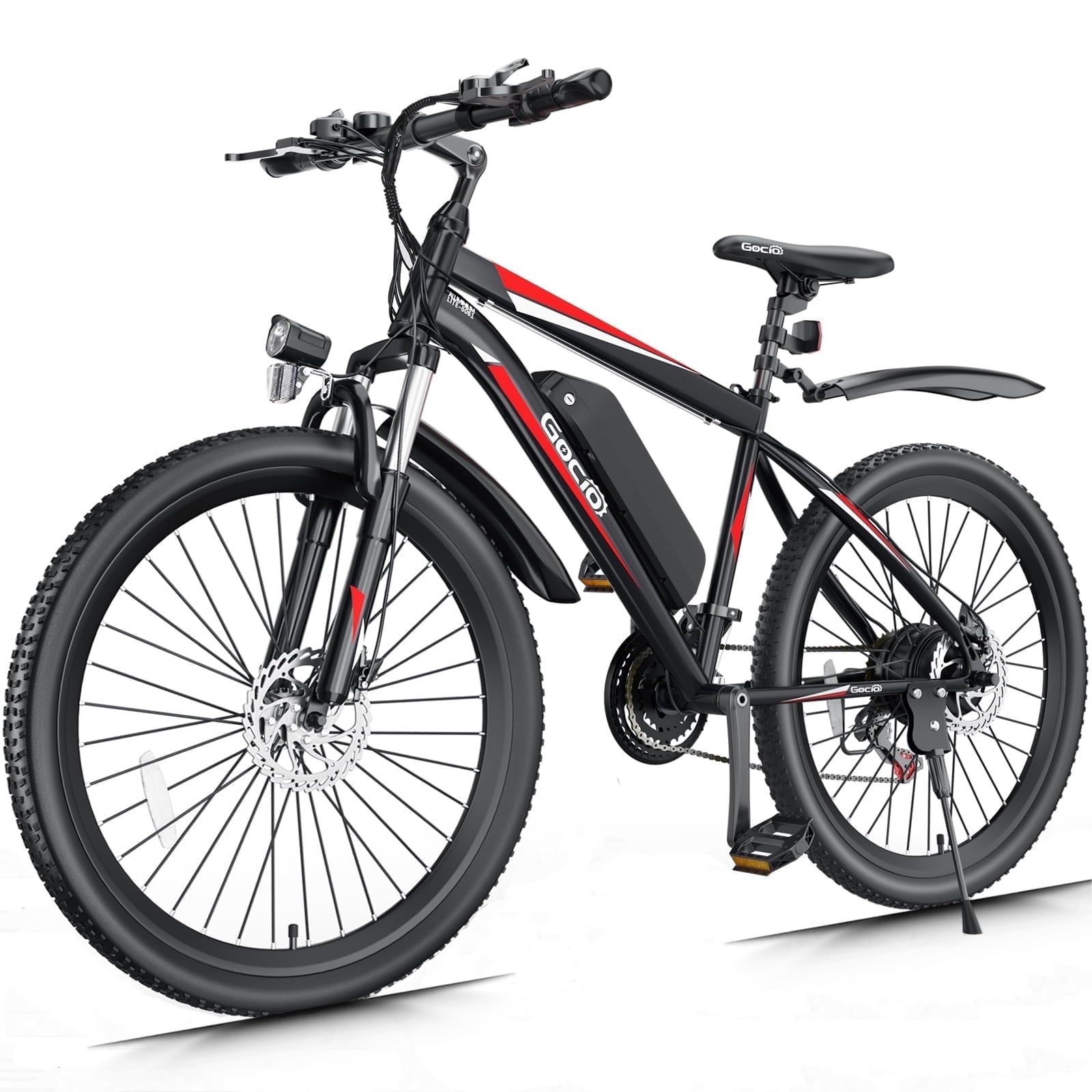 Gocio Peak 750W Electric Bike 26 Electric Bicycle for Adults Max 19.8mph Cruise Control System Ebike, 48V 375Wh Mountain Bike, 21 Speed for Man Woman UL2849 Certified
