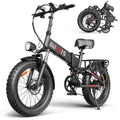 GugoIs 1500W Peak Electric Bike, 20 x 4.0 Fat Tire Electric Mountain Bike, 48V 20Ah Battery Folding Ebike with Rear Rack, 7 Speed E-Bicycle, Lockable Suspension Fork, off-road UL2849