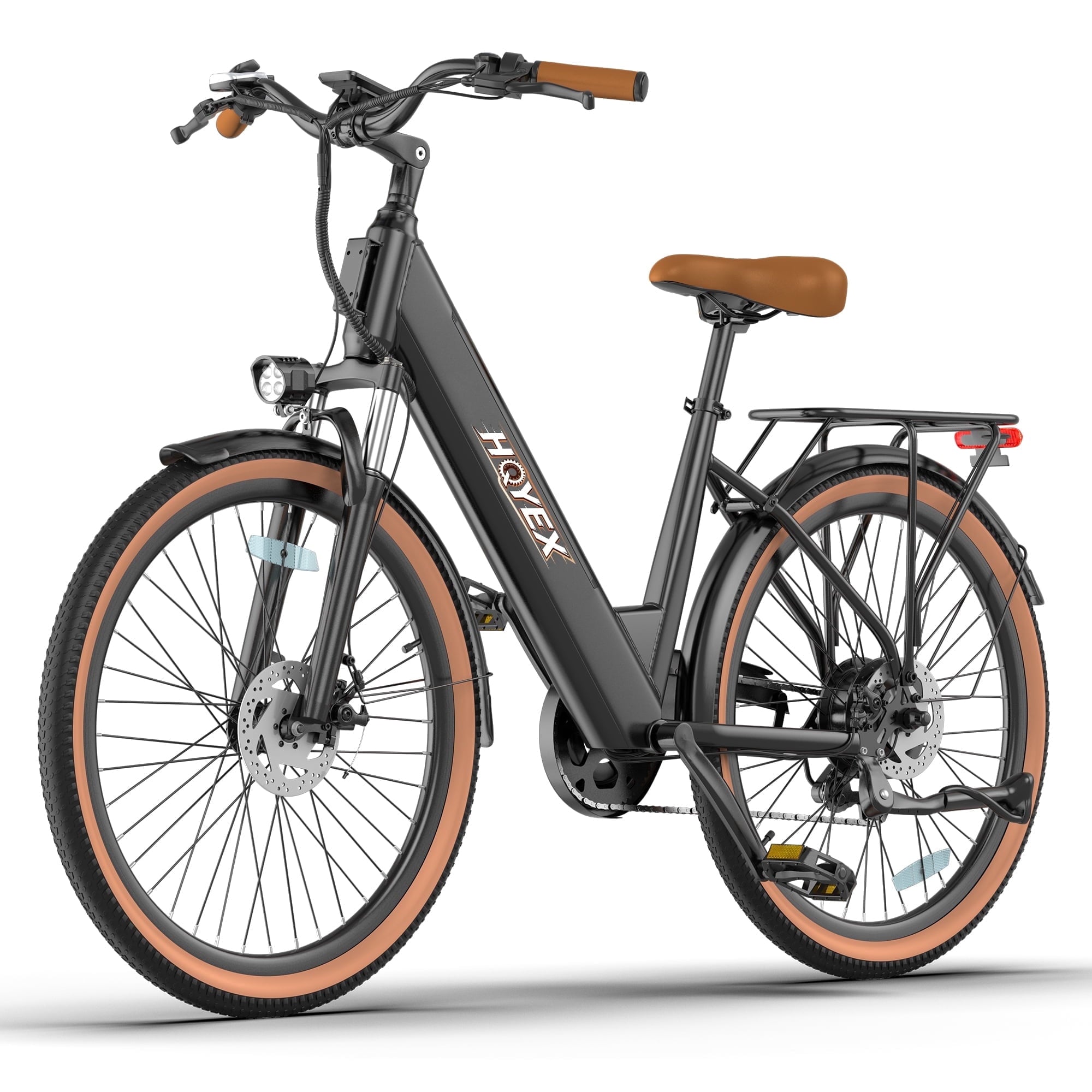 HQYEX HQ26 Electric Bike, 26 Inch Tire 1500W Powerful Brushless Motor Ebike, 48V 11AH Removable Rechargeable Battery, 7-Speed Gear Shift Electric Bicycle, Comfortable City Commuter E Bike for Adults