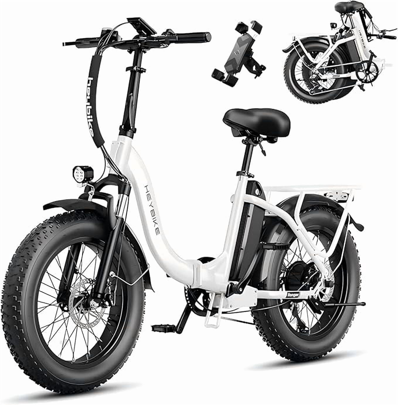 Heybike Ranger 2.0 Electric Bike for Adults, 1400W Peak Motor Foldable Ebike with 600Wh Removable Battery, 20 Fat Tire All-Terrain Electric Bicycle with Front Suspension, UL 2849