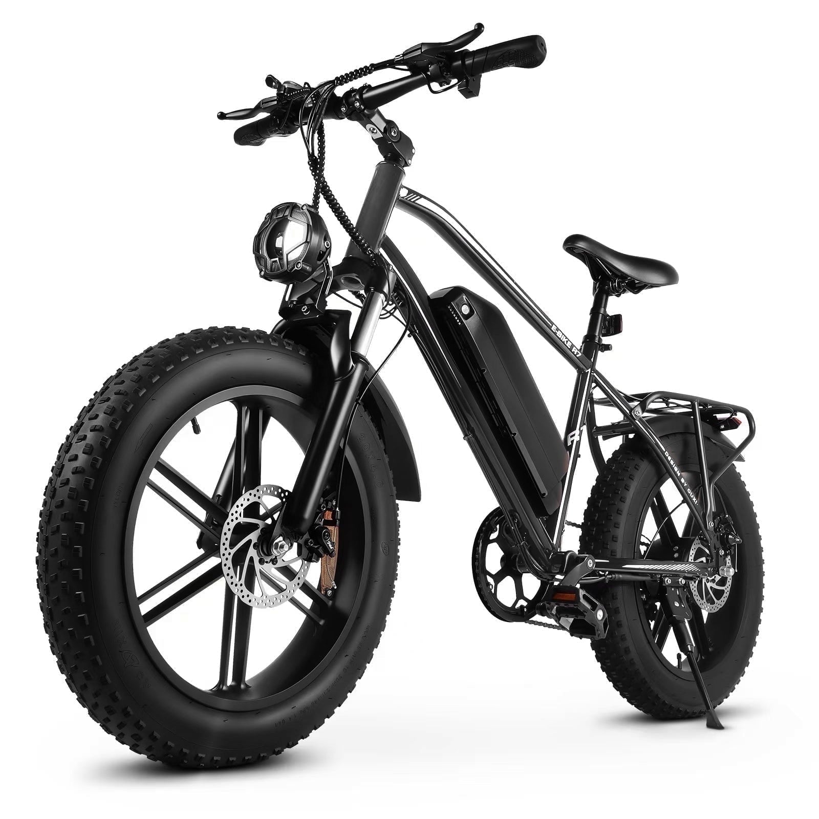 Hipatoo Peak 1000W Electric Bike for Adults, 20X4.0 Fat Tire E bike, 48V/13Ah Battery 25MPH Mountain Bike, 38 Miles Range Electric Bicycle for Cycling, 7-Speed E-bike, Ebike for Adults UL2849