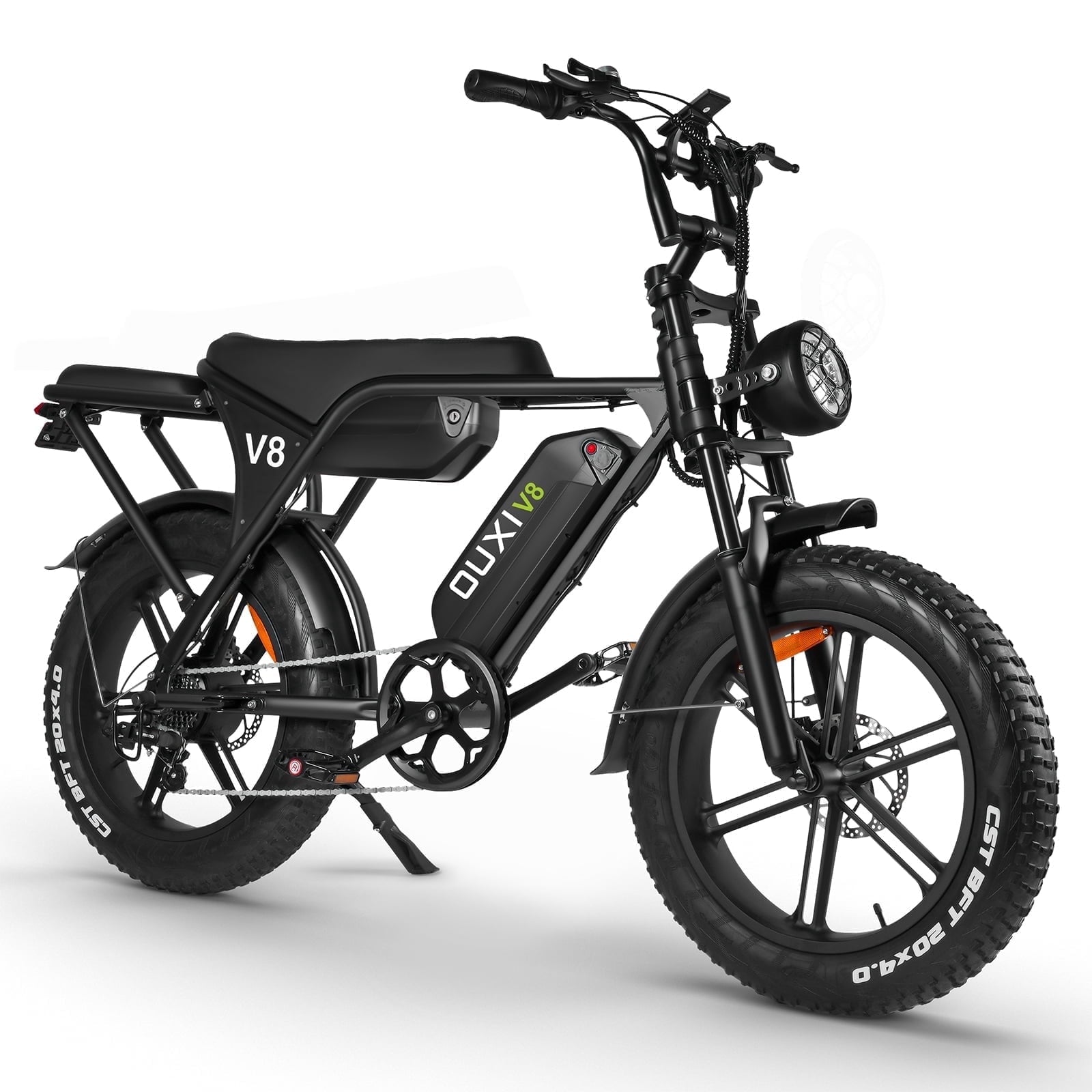 Hipatoo V8 Max Electric Bike for Adults,20 Fat Tire Ebike Electric Mountain Bike 750W 31MPH,48V 30Ah Battery UL2849