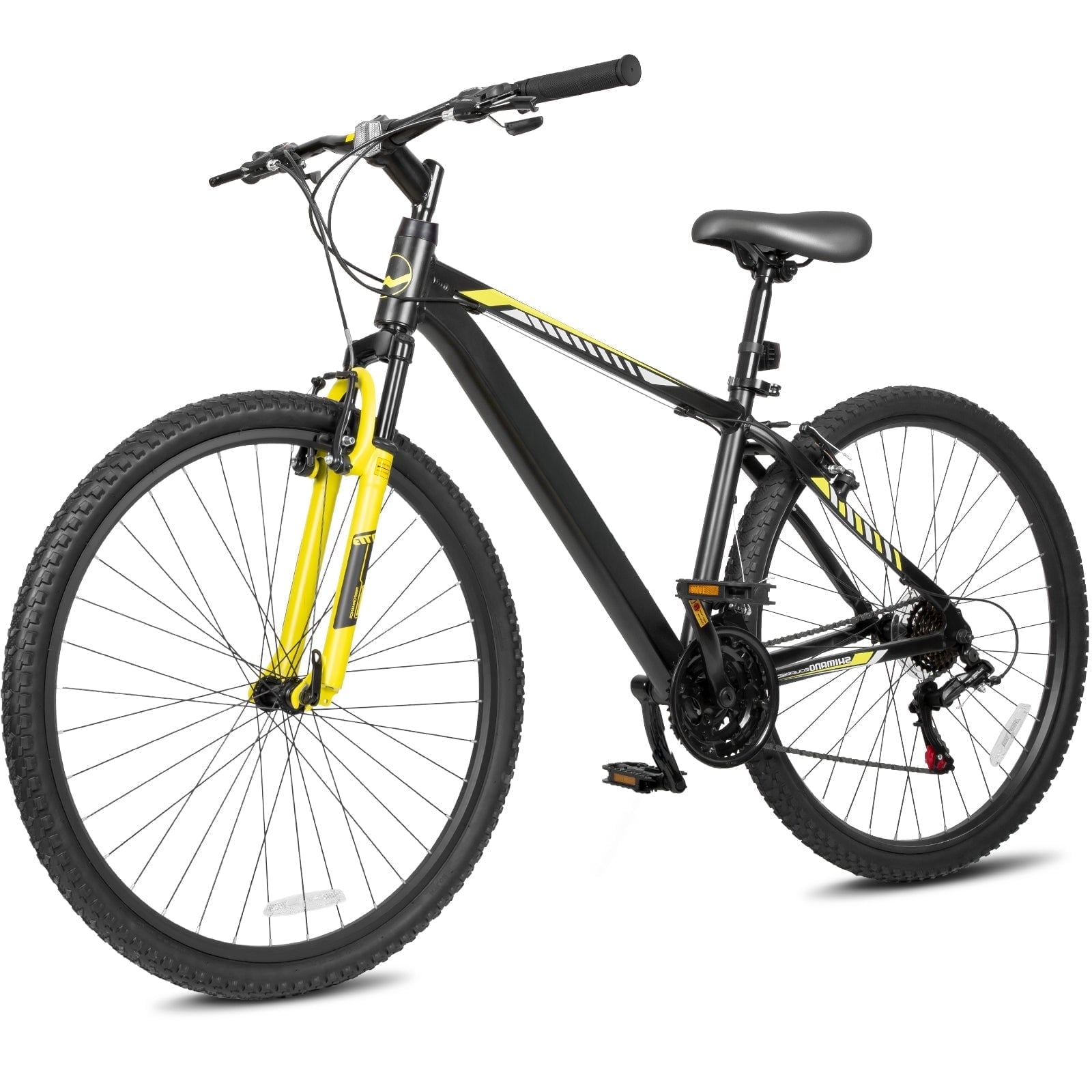Hykolity 29 inch Mountain Bike 29r MTB Sport Bicycle Large Bike Full Suspension Lightweight Outdoor Cycling for Adult Men Woman - Pale White
