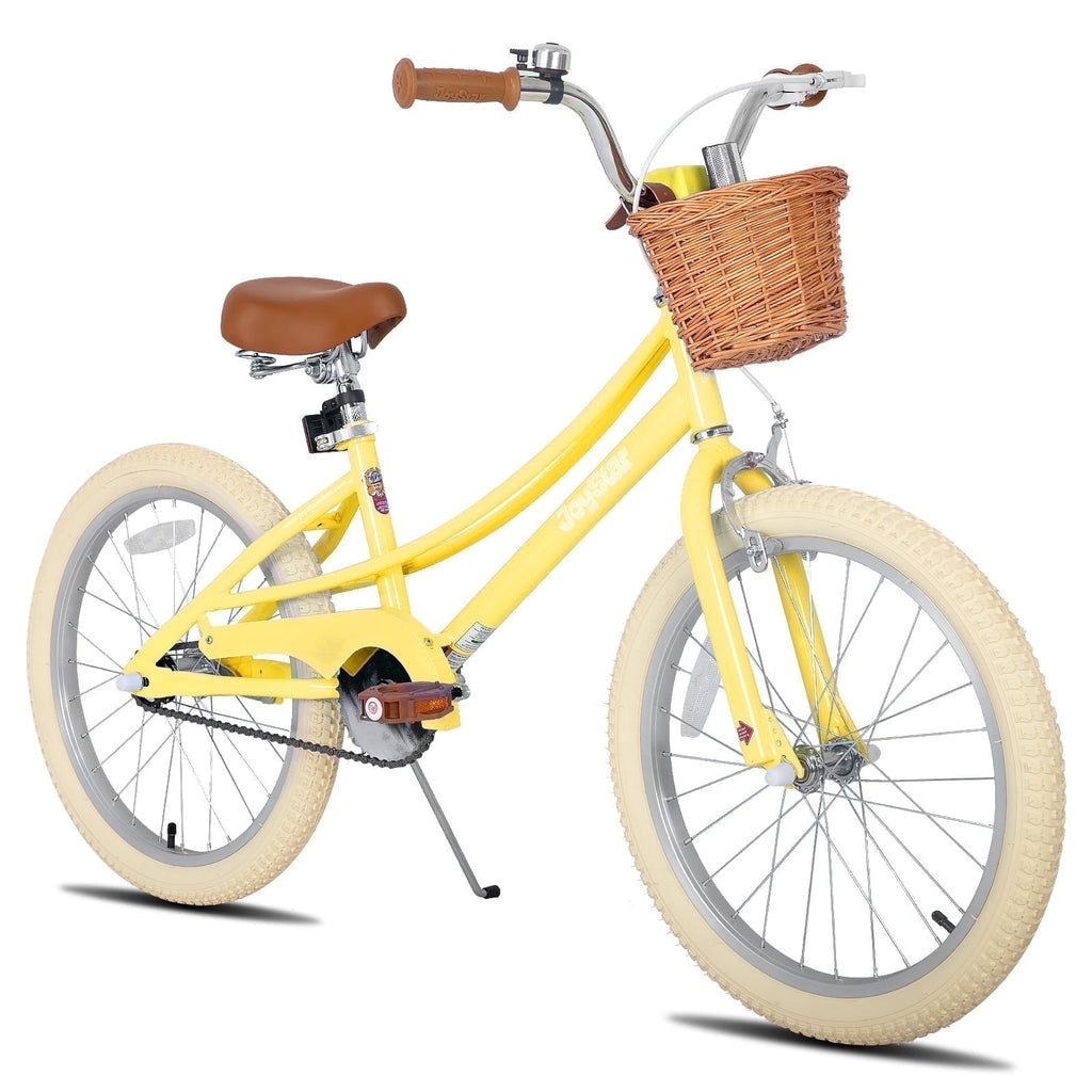 JOYSTAR Girls Bike for 2-13 Years Old Toddlers and Kids, 12 14 16 18 Kids Bike with Training Wheels & Basket, 20 Inch Kid's Bicycle with Kickstand, Retro Style Bikes