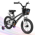 JOYSTAR Pluto Kids Bike with Training Wheels for 14 inch Bike, Gray