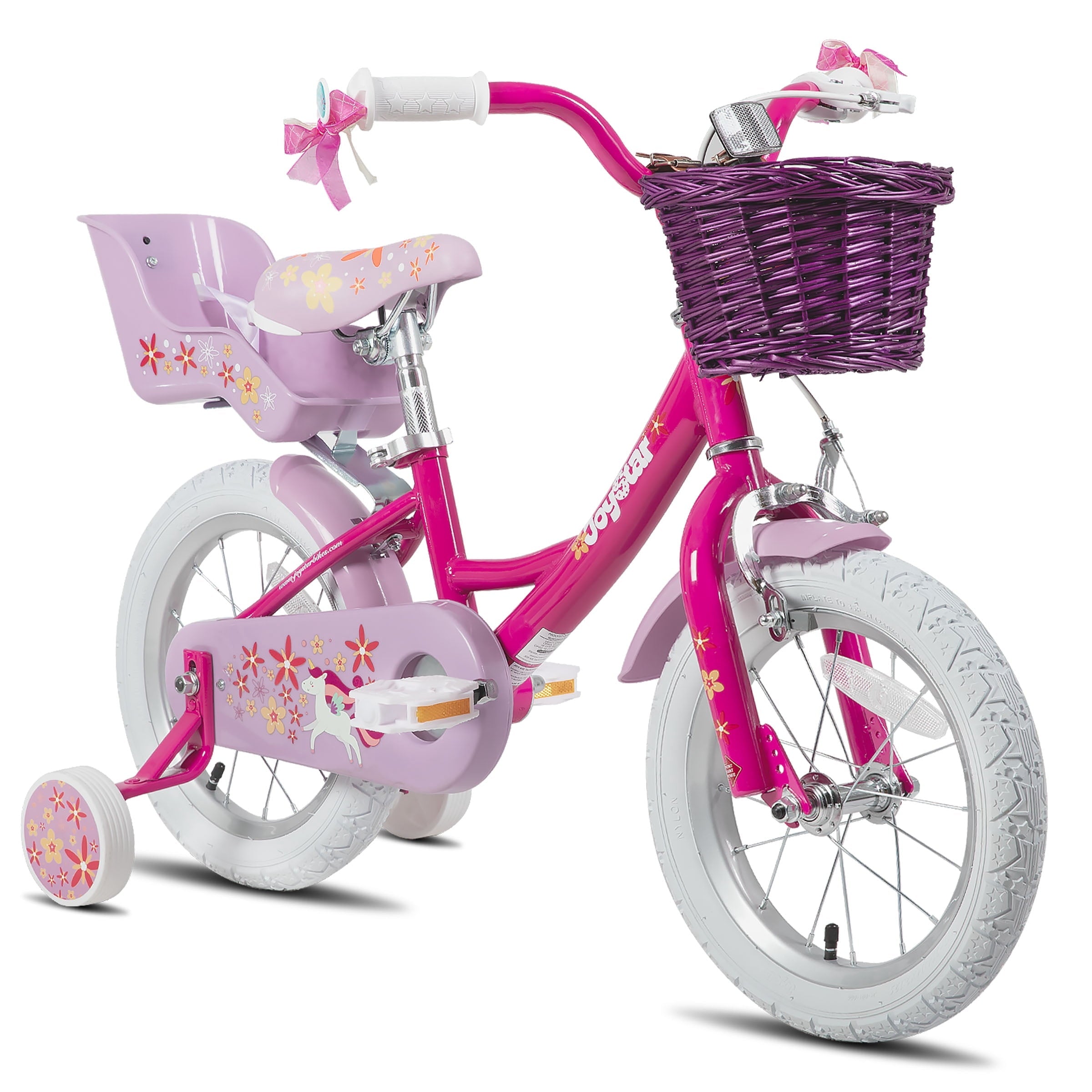Joystar Unicorn 12inch Girls' Bike, Mint Purple