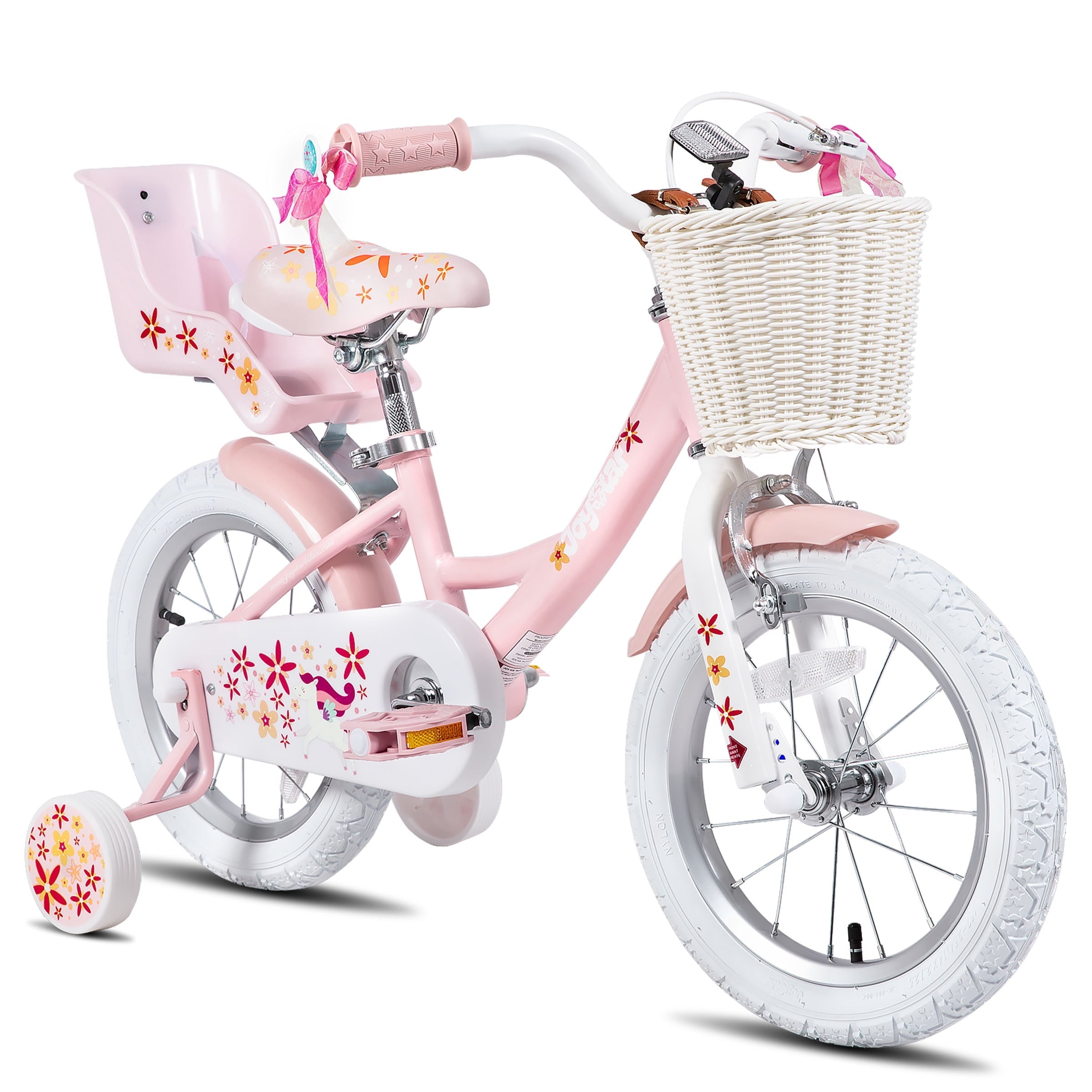 Joystar Unicorn 14inch Girls' Bike, Mint Pink