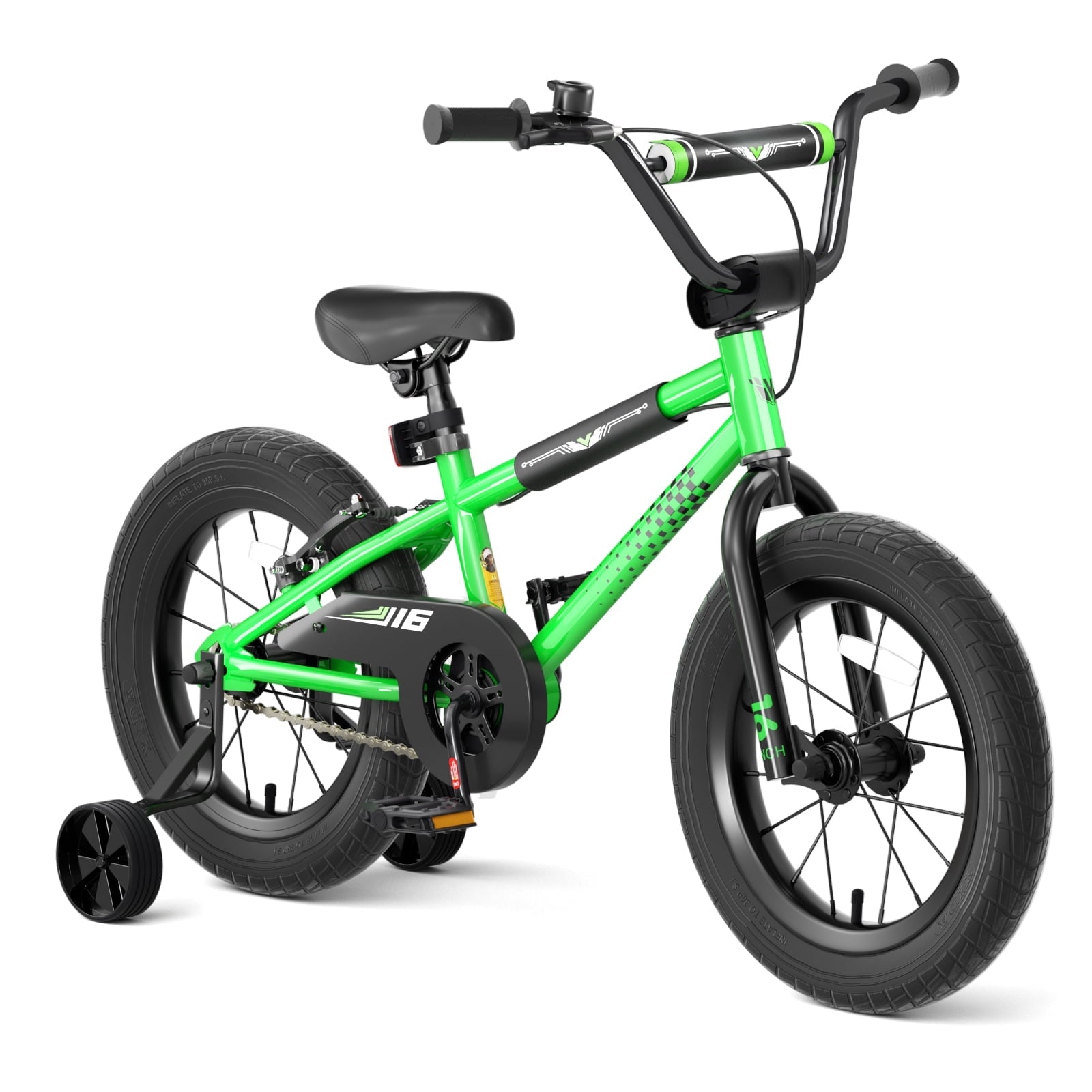 Korimefa Kids Bike, 14 inch Boys Bike BMX Style Bicycle with Training Wheels Coaster Brake for 4 5 6 7 Years Old Toddlers Boys , Blue