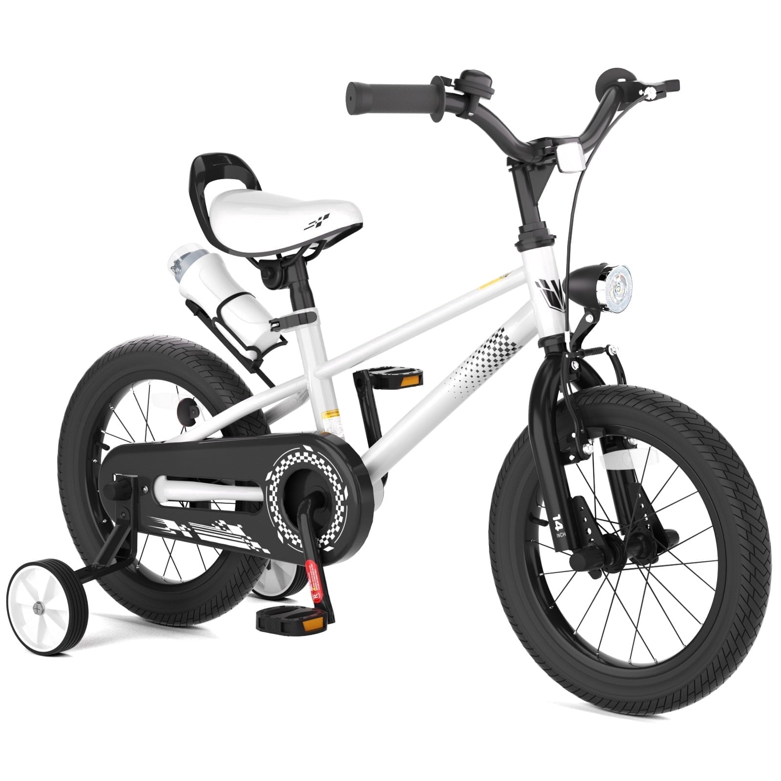 KORIMEFA Kids Bike Boys Bicycle 14 inch for Children Age 4-8 Years Old, Toddler Sport Cycling with Training Wheels, Water Bottle Holder, Blue