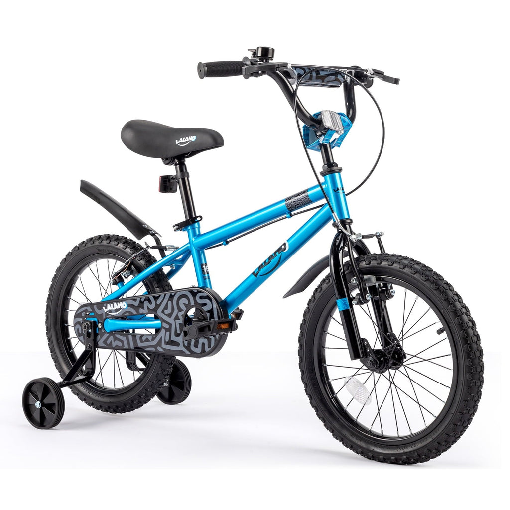 Ktaxon Bike, 18 Inch Bicycle with Training Wheels and Kickstand, Easy to Assemble, Learning to Ride, Blue