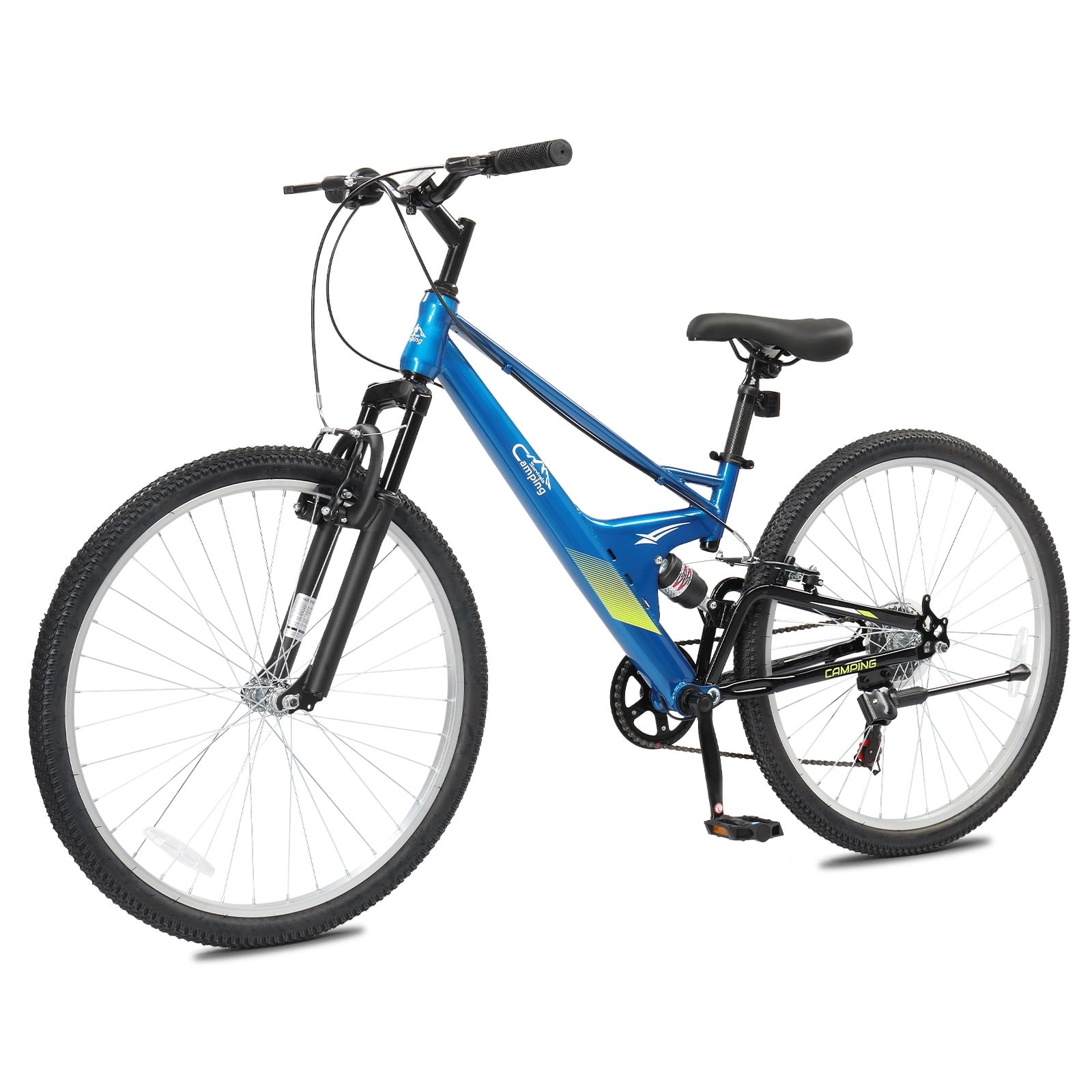 Ktaxon 26 inch 7 Speed Mountain Bike for Adult, Dual Shock Absorbers, Dual V Brake, Black