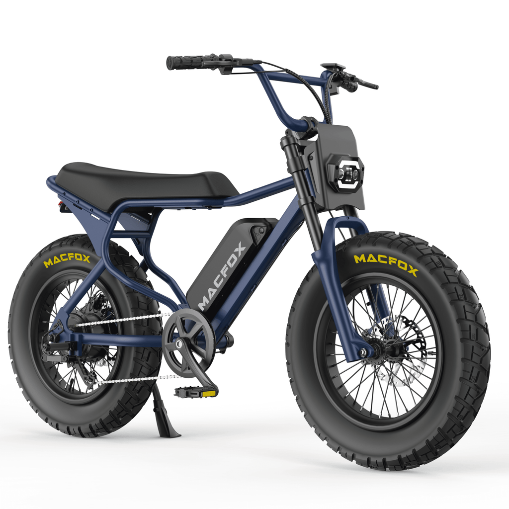 MACFOX X7 Adult Electric Bike, 750W E-Bike, 20 MPH, 48V 13Ah removable battery, 35-mile range, hydraulic brakes, upgraded 20x5.0 wide rear tire.
