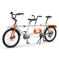 Meghna Tandem Bike 24 inches 4-Fold 2-Seater 6 speed Folding Tandem Dual Disc Brake for Adult Beach Cruiser Silver
