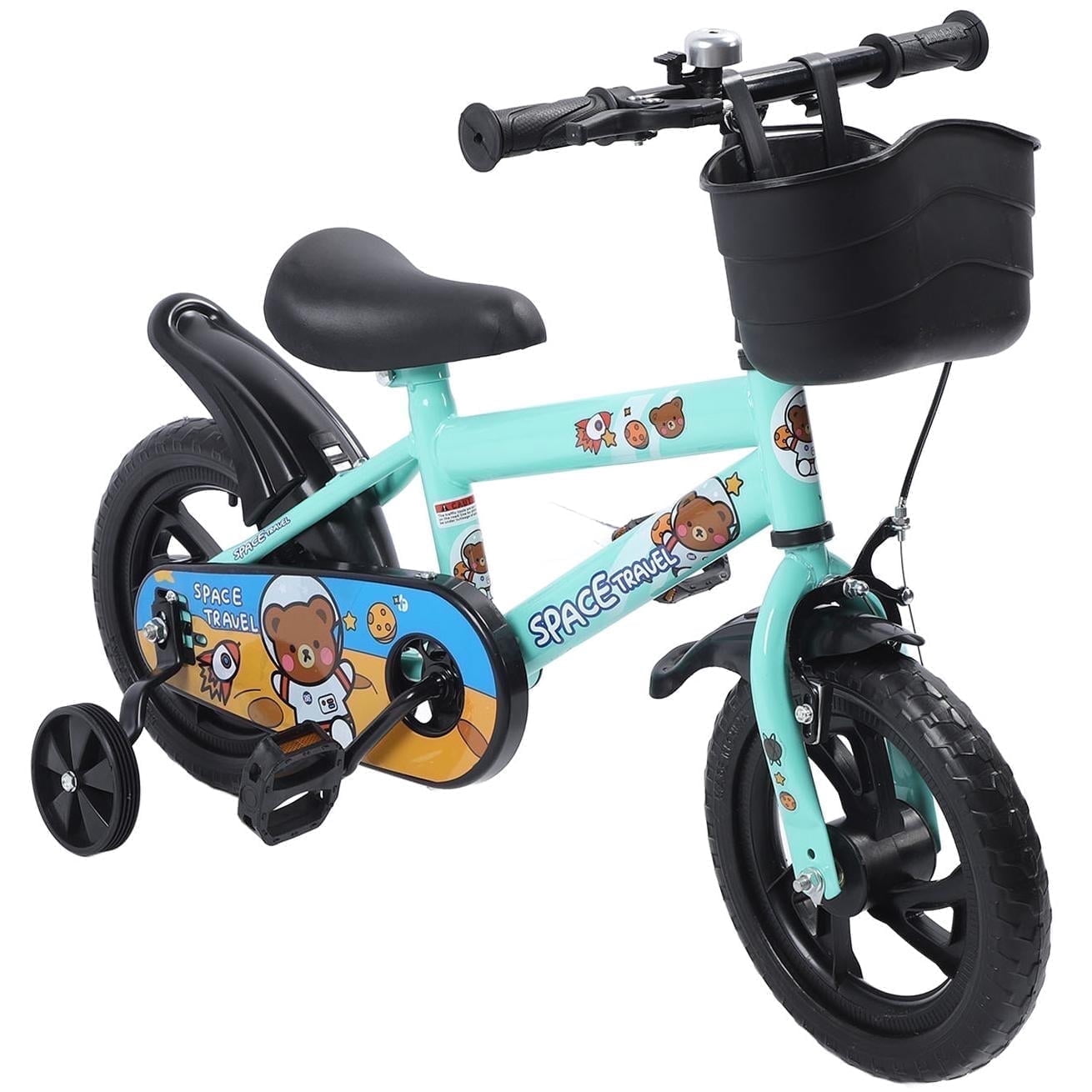 12 inch Kids Bike with Training Wheels, Children Bike with Adjustable Handlebar, Kids Bicycle for Boys Girls Toddlers Age 3-5, 2-in-1 Red Toddler Bike