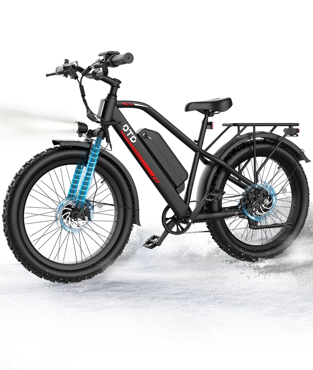 Electric Bike for Adults,1600W Fat Tire Ebike, 90+ Miles 28MPH E-Bicycles with Hydraulic Brakes, Fat Tire All-Terrain Electric Bicycle