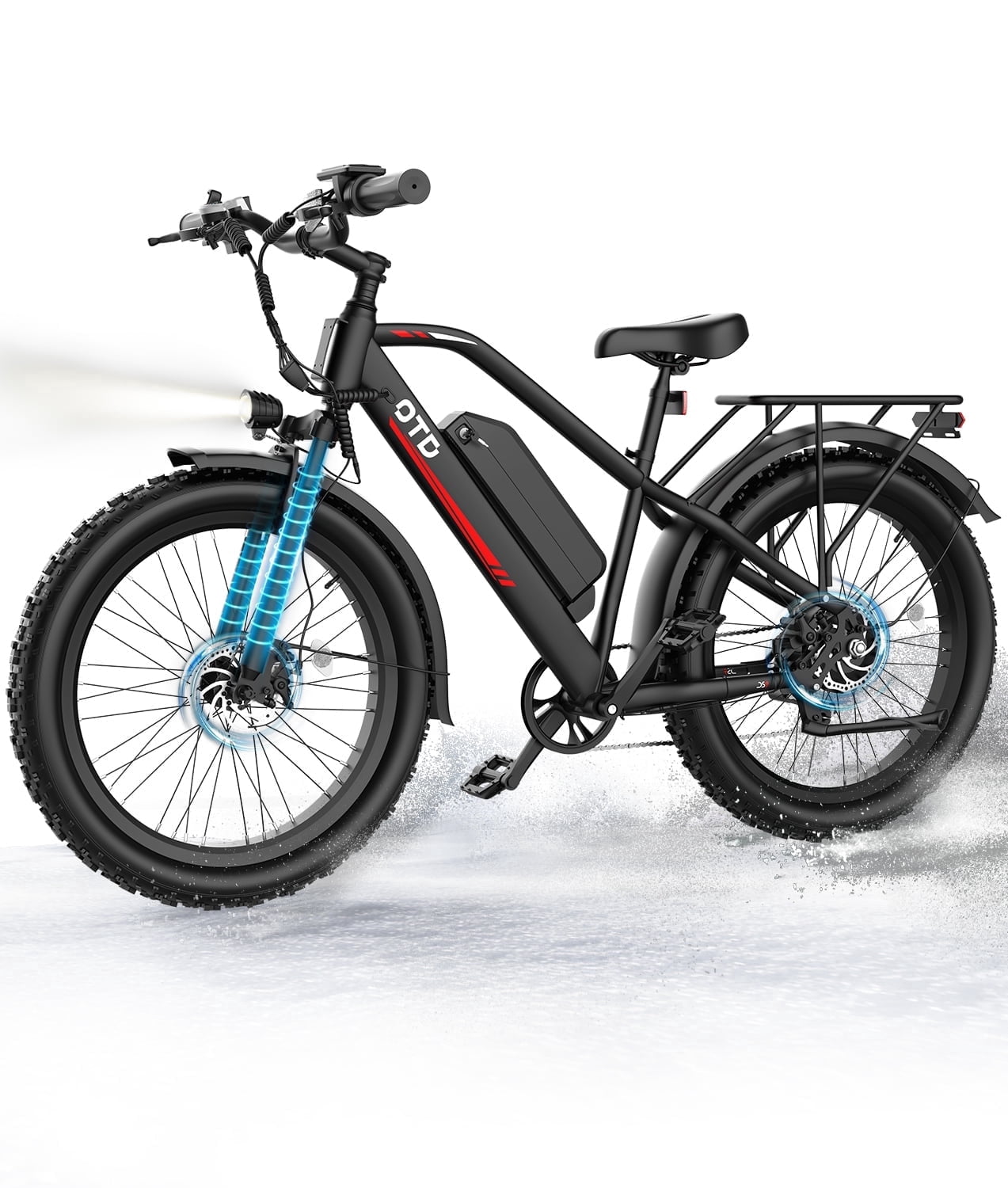 Electric Bike for Adults,1600W Fat Tire Ebike, 90+ Miles 28MPH E-Bicycles with Hydraulic Brakes, Fat Tire All-Terrain Electric Bicycle