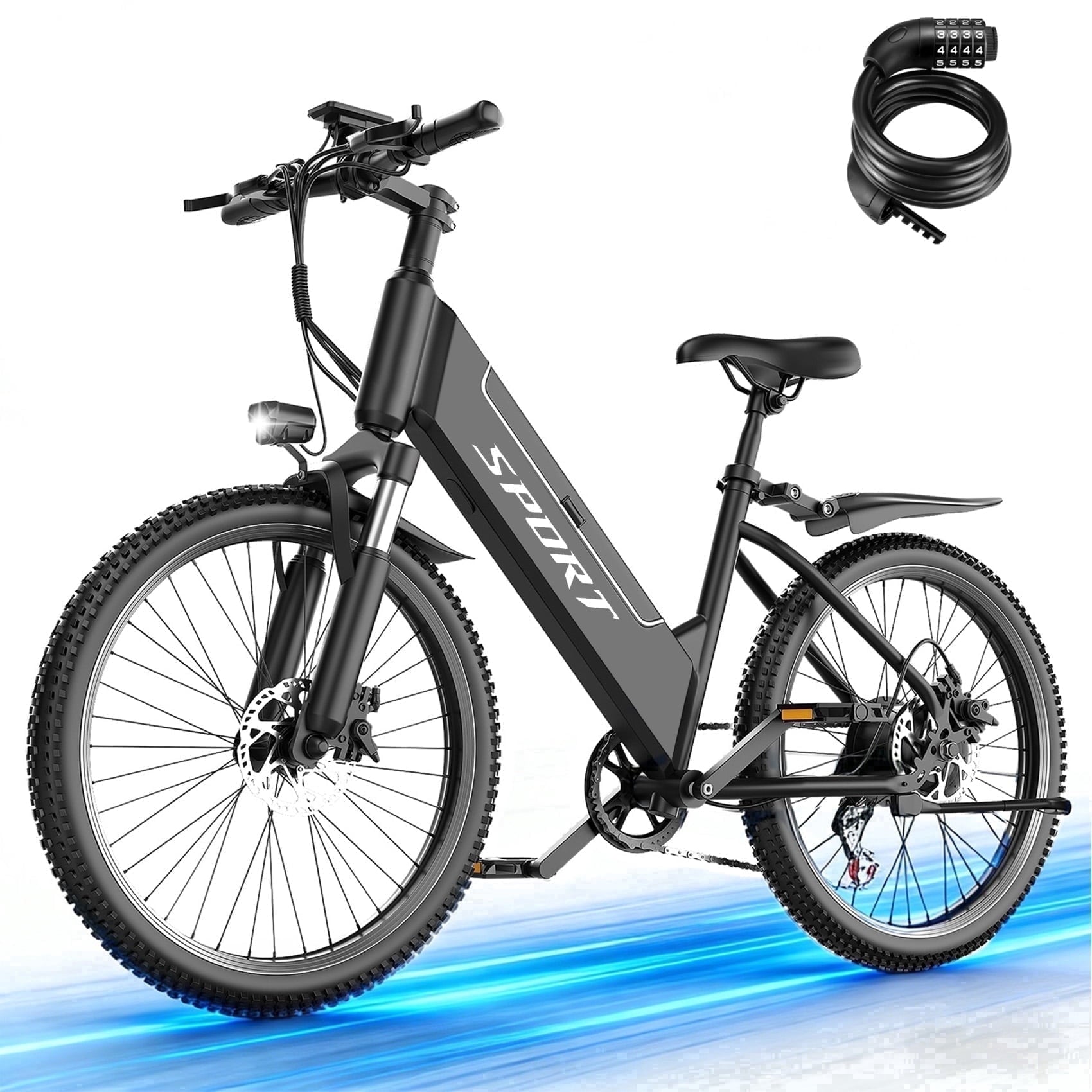 Pikabike Electric Bike for Adults, 26 750W Continuous E-Mountain Bike, 48V 12Ah Battery, UL 2849 Certified, 25MPH, 65 Miles Range, off-Road