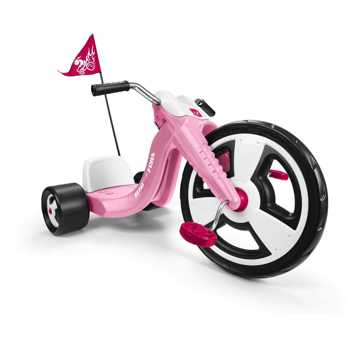 Radio Flyer Big Flyer Sport Tricycle with Adjustable Seat and Racing Design, Red, Ages 3 to 7 Years