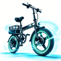SHCNTEKU 14IN Folding Ebike for Adults Teens,500W Motor up to 20 mph Range 30 mile with 36V 12Ah Removable Battery Electric bicycle,UL 2849