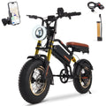 Skeri 750W (Peak 1000W) Electric Bike, 16” x 4” Fat Tire Dual Suspension E-Mountain Bikes, 48V 13Ah Battery UL2849