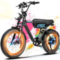 Electric Bike for Adults, Peak 1500W 28 MPH Fat Tire All-Terrain Electric Motorcycle, Full Suspension Mountain Electric Dirt Bike for Men/ Women Black & Blue