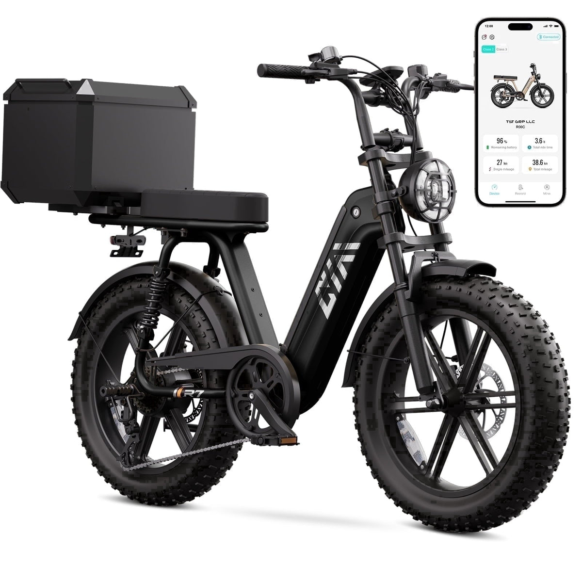 TST Electric Bike for Women, 20x4 Fat Tire, E Mountain Bike, 750W Motor 48V/15AH UL2849, Dual Hydraulic Disc Brakes, Full Suspension