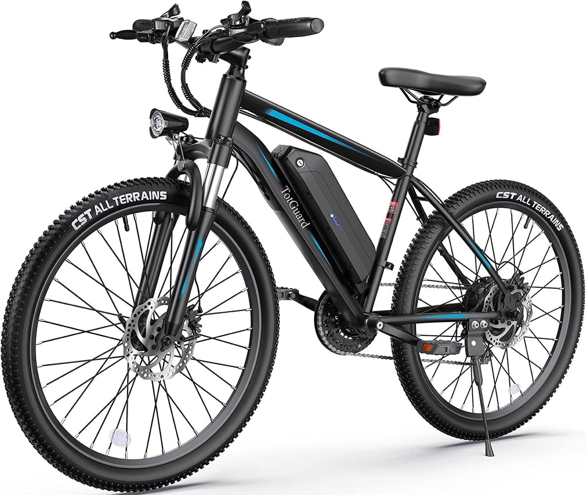 TotGuard Electric Bike for Adults 27.5 E-Bike with 500W Motor, Electric Mountain Bike with 48V 10Ah Battery, Lockable Suspension Fork, Shimano 21 Speed Gears UL2849