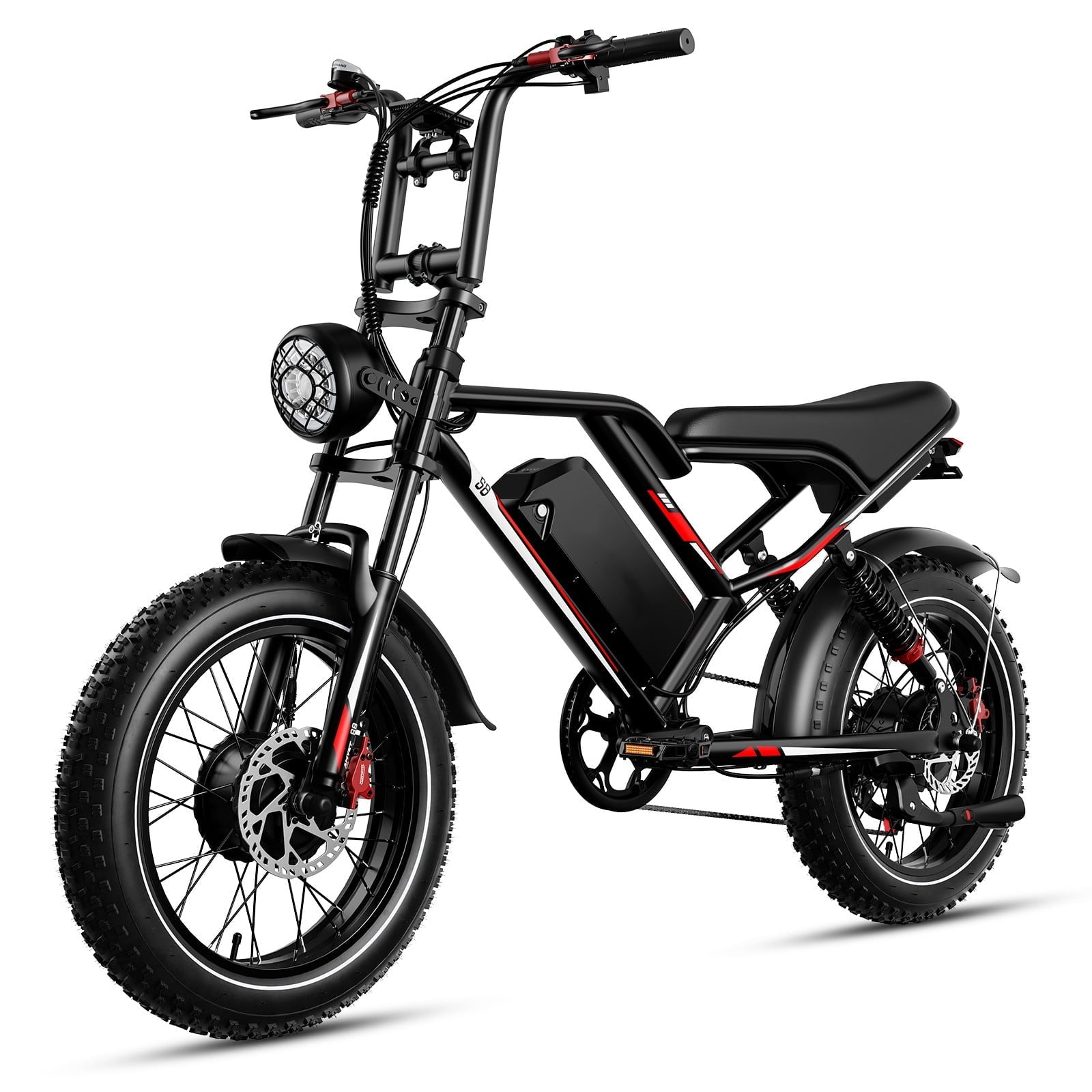 UL2849 Electric Bike for Adults - Peak 2000W Motor, 20x4 Fat Tire,48V/25AH, Full Suspension, 7-Speed