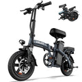 URLIFE 14Folding Electric Bike for Adults,500W Peak Motor,48V 7.5AH Removable Battery,Mini Ebike for Adults City Commuter,UL2849-Black
