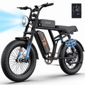 URLIFE 1500W Electric Bike for Adults,204.0 Fat Tire Ebike,48V 15.6Ah Removable Battery,7-Speed E-Mountain Bikes,All-Terrain Off-Road Electric Bicycle,UL2849 Certified(Black)
