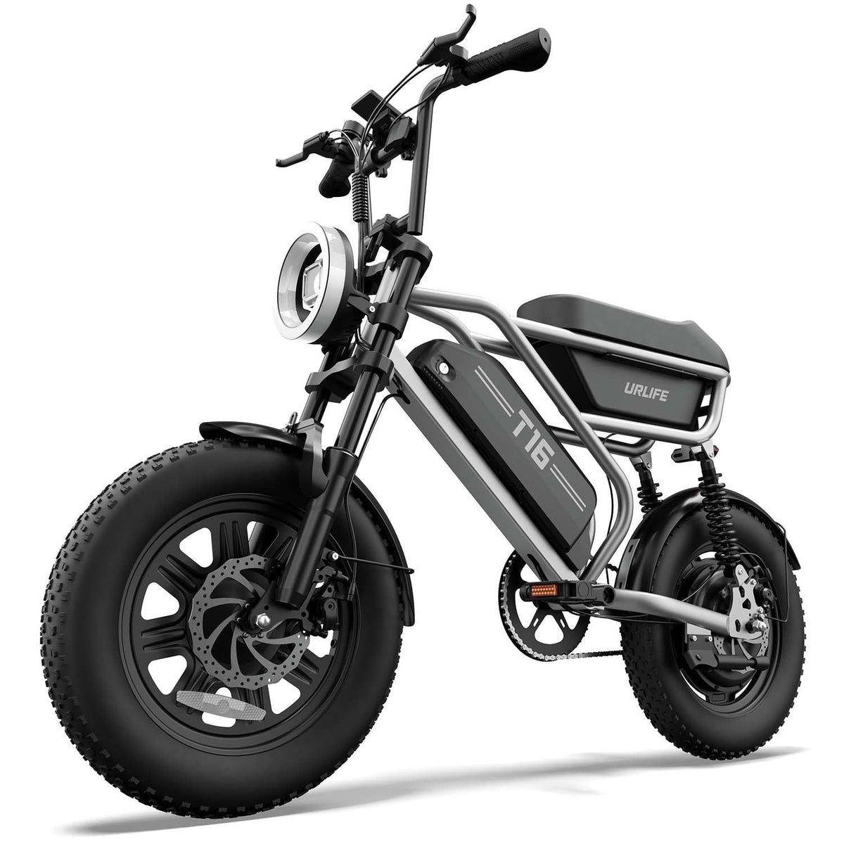 URLIFE 16*3.0 Fat Tire Electric Bike for Adult, 1000W Peak Motor, 48V 13Hh Removable Battery, Up to 28MPH 80Miles Range, Electric Dirt/Mountain Bike-UL2849