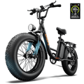 URLIFE 20*4.0 Fat Tire Ebike for Adults,1500W Peak Motor, 749Wh Removable Battery, 28MPH 80Miles-Range Electric Bicycle,Full Suspension Shimano 7-Speed Mountain Bike,UL2849-Black