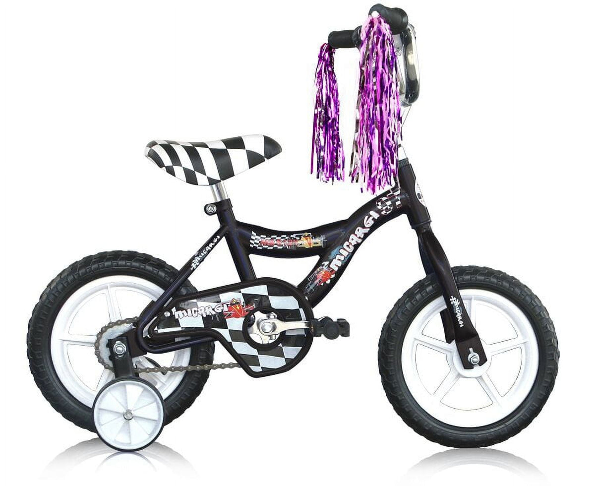 USToyOutlet 12 Kid's Beginner Bicycle for 2-4 Years Old Boys' and Girls' Bike Foam Tire for Indoor Use No Brake - Pink
