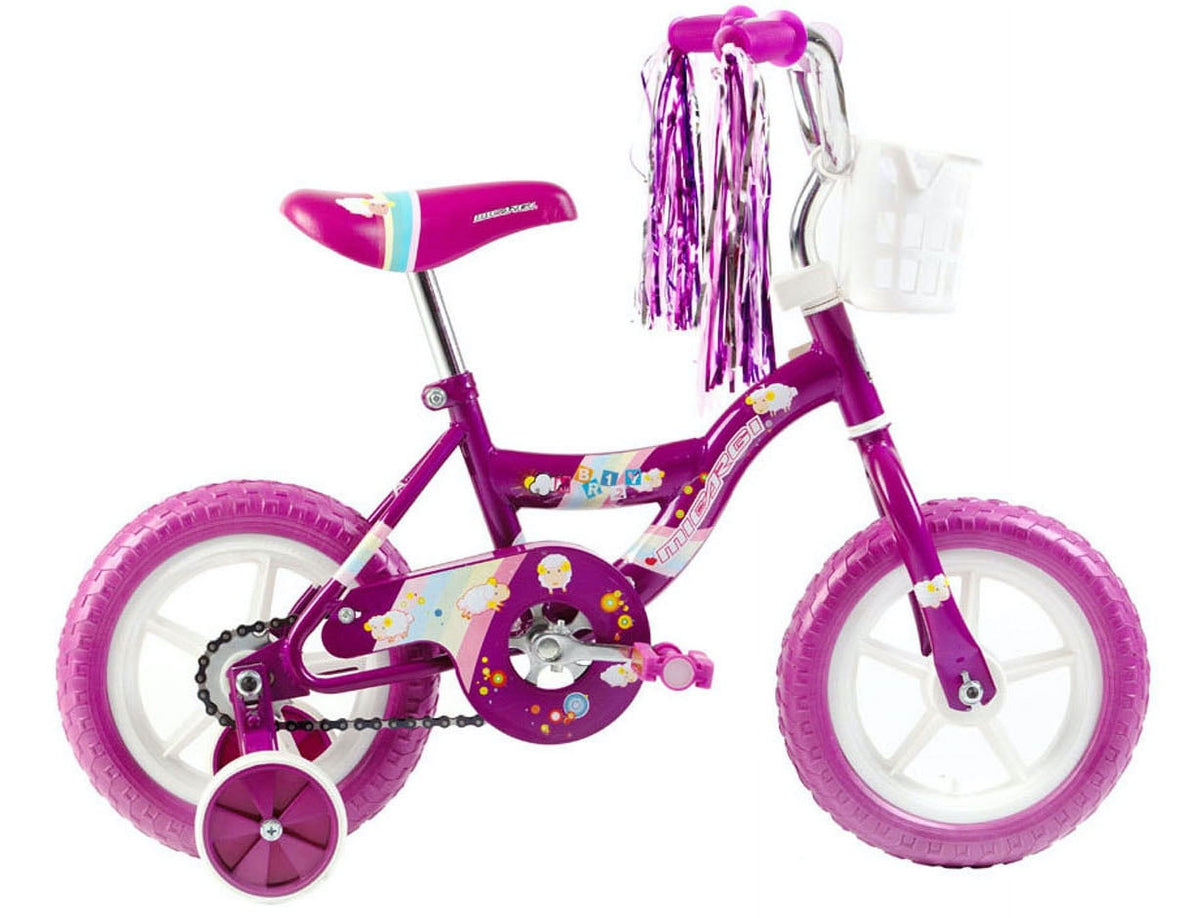 USToyOutlet 12 Kid's Beginner Bicycle for 2-4 Years Old Boys' and Girls' Bike Foam Tire for Indoor Use No Brake - Pink
