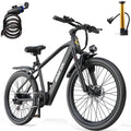 Unibike Ebike for Adults 24'', 748W Peak Motor, All-Terrain Electric Mountain Bike, 36V 10AH Battery, Top Speed 22 MPH, Ul2849, Black