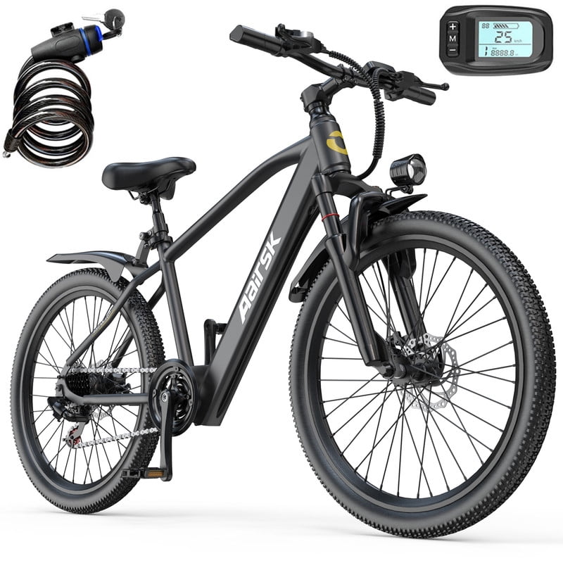 Unibike 24Electric Bike for Adults, 400W Ebike with 36V 10AH Battery, 40Miles Long Range Mountain Bikes, Shimano 7-Speed Electric Bicycle, Blue
