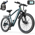 Unibike 24Electric Bike for Adults, 400W Ebike with 36V 10AH Battery, 40Miles Long Range Mountain Bikes, Shimano 7-Speed Electric Bicycle, Blue
