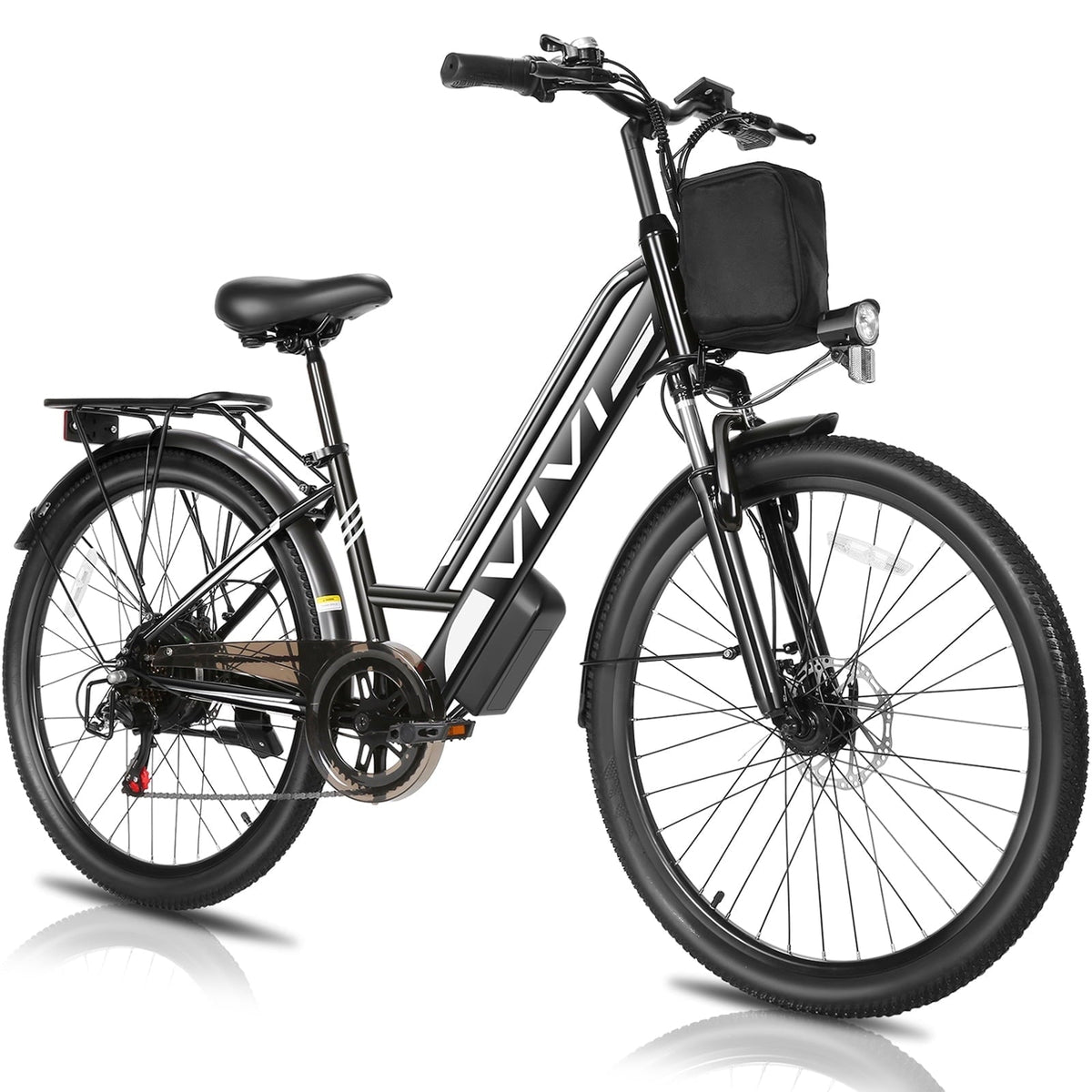 Vivi Electric Bike 26 City Commuter Electric Bike 48V 500W Step-Through Electric Bike 19.8MPH Electric Cruiser Bike Beach Bike with Cruise Control, UL2849 Certified