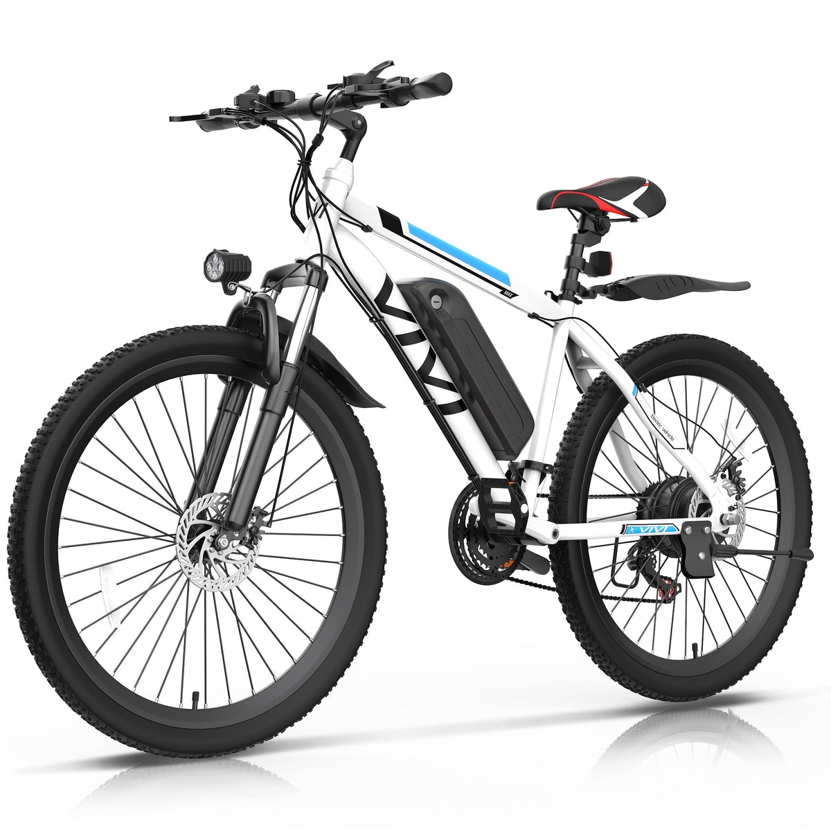 Vivi Electric Bike for Adults 26 Electric Mountain Bike 500W Cruise Control Electric Commuter Bike 21 Speed with Removable 48V Battery