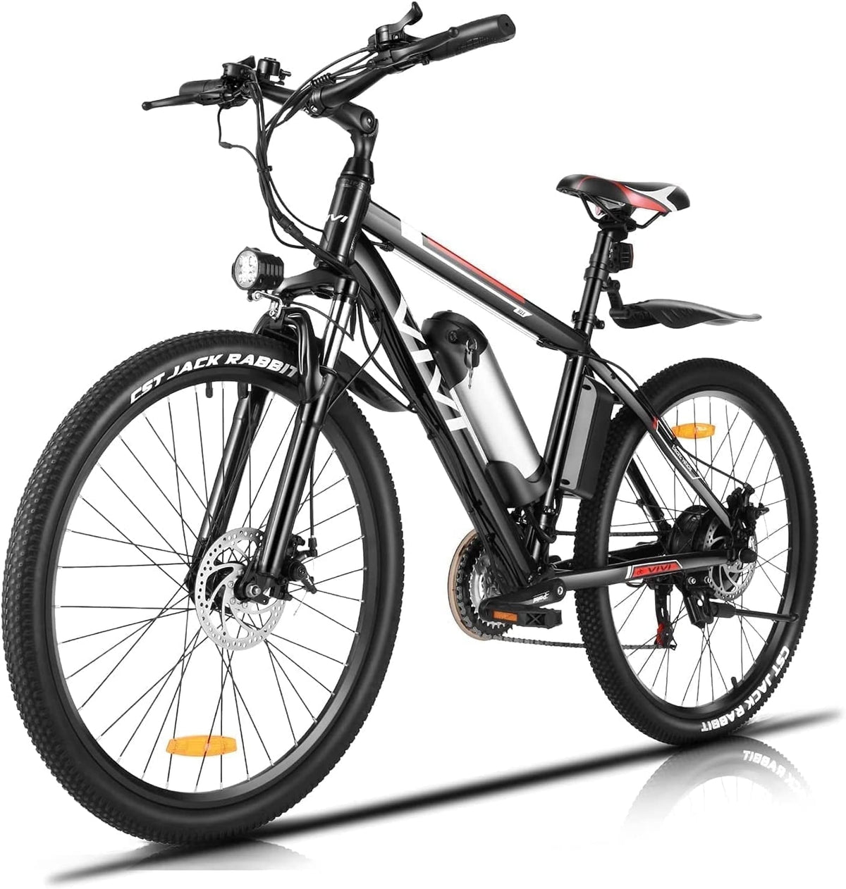 Vivi Electric Bike for Adults 26 Electric Mountain Bike 500W Cruise Control Electric Commuter Bike 21 Speed with Removable 48V Battery