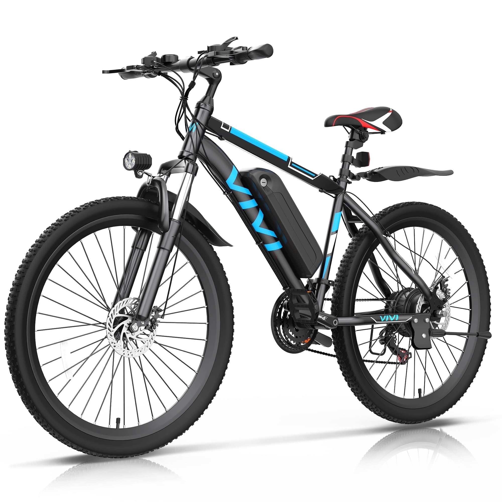 Vivi Electric Bike for Adults 26 Electric Mountain Bike 500W Cruise Control Electric Commuter Bike 21 Speed with Removable 48V Battery