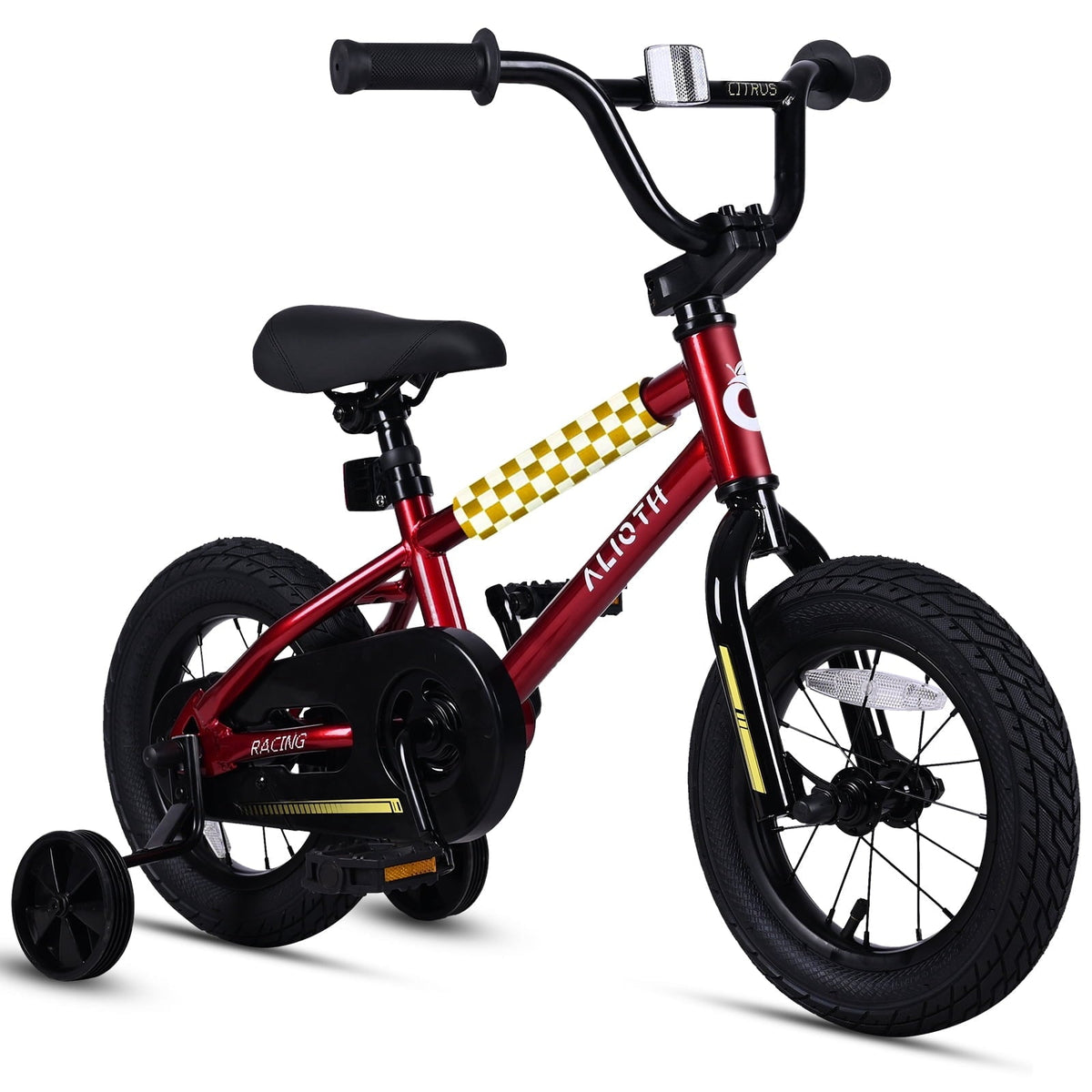 Vollsch BMX Style Kids Bike for 2-8 Years Old Boys Girls 16 Inches Toddlers Bicycle with Coaster Brake Training Wheels, Black