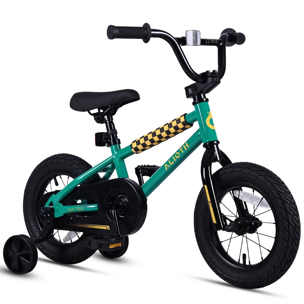 Vollsch BMX Style Kids Bike for 2-8 Years Old Boys Girls 16 Inches Toddlers Bicycle with Coaster Brake Training Wheels, Black