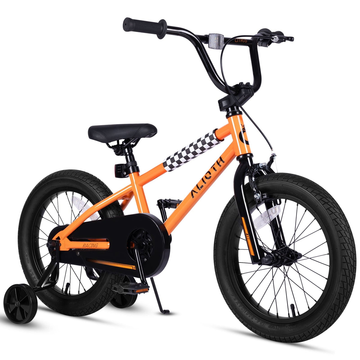 Vollsch BMX Style Kids Bike for 2-8 Years Old Boys Girls 16 Inches Toddlers Bicycle with Coaster Brake Training Wheels, Black