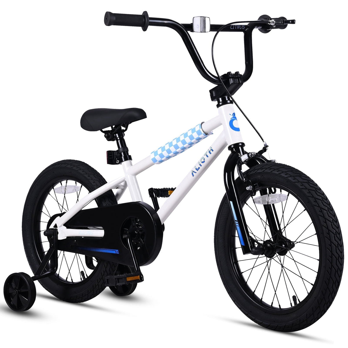 Vollsch BMX Style Kids Bike for 2-8 Years Old Boys Girls 16 Inches Toddlers Bicycle with Coaster Brake Training Wheels, Black